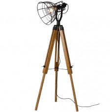 Ορθοστάτης 1xE27 230V με Ξύλο Μαύρος 955ETHEL1F